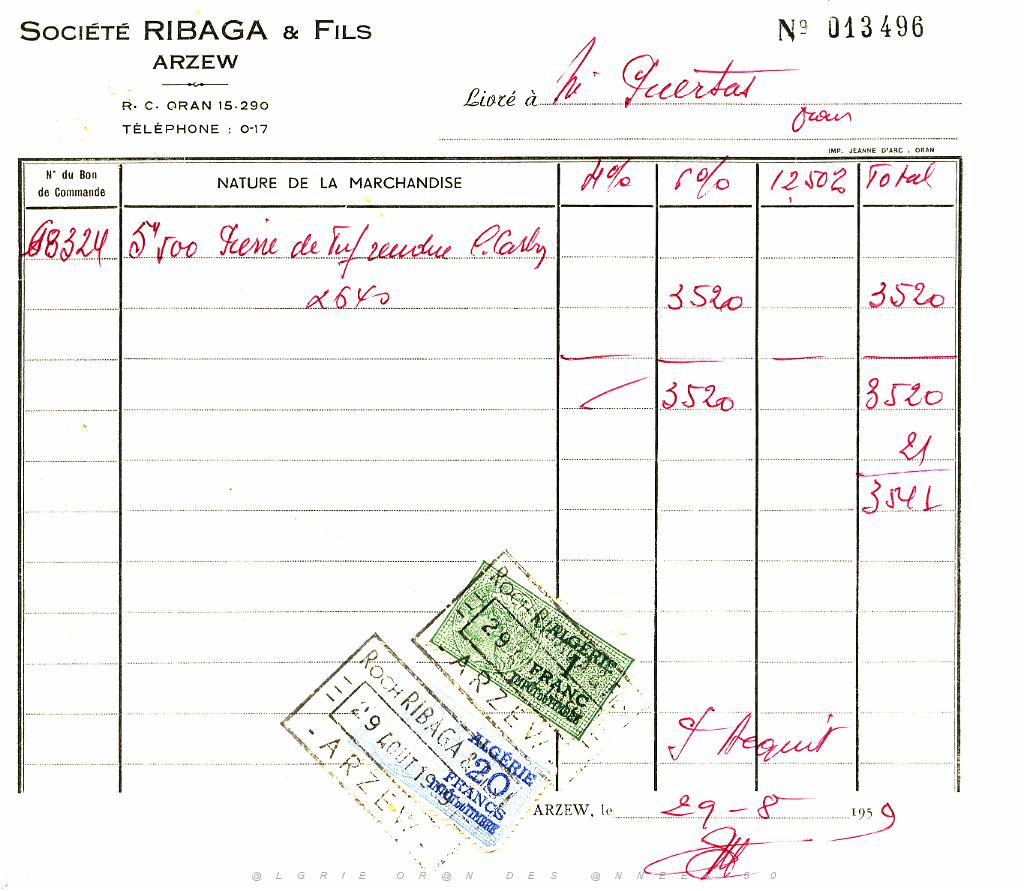 4-mystere 1959 aout facture RIBAGA d'arzew pierre de tuf.jpg